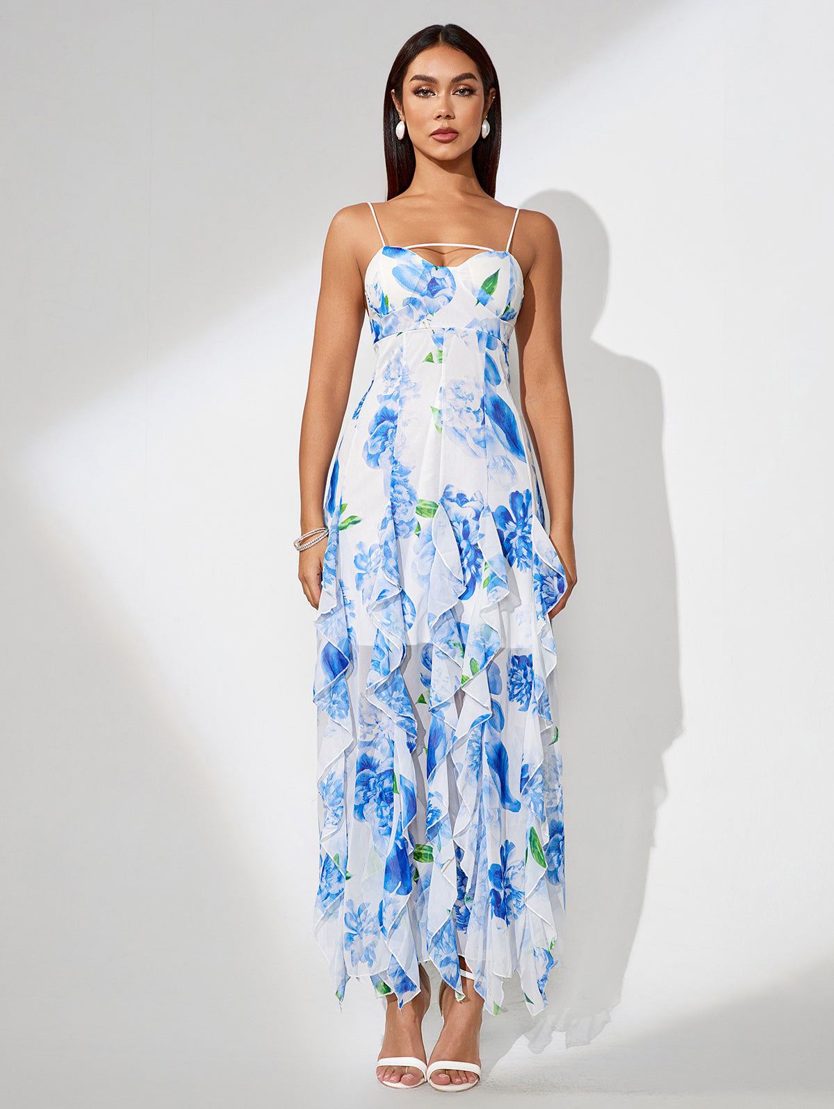Printed Floral Flowy Dress